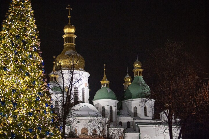 Kerstboom in Kyiv, 2023