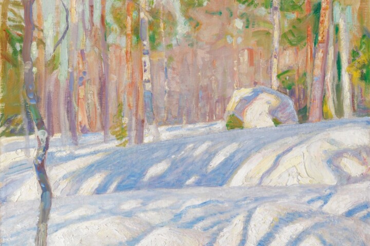 Pekka Halonen, Winterlandschap in de zon, 1911