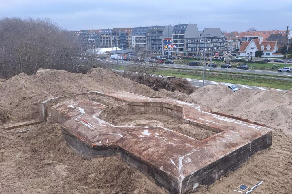 De geschutsopstelling bij Bredene