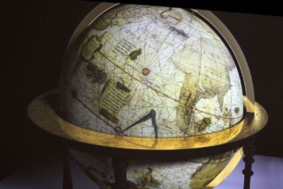 Globe in het vernieuwde Mercator-museum