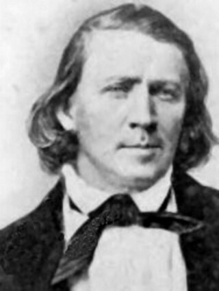 Fotoportret van Brigham Young omstreeks 1850