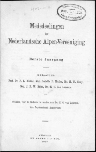 Mededeelingen der Nederlandsche Alpen-Vereening