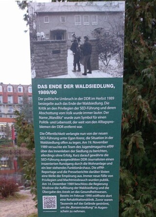 Informatiebord op locatie over het einde van Wandlitz
