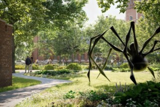 Artist impression van de Rijksmuseum-beeldentuin voor internationale beeldhouwkunst