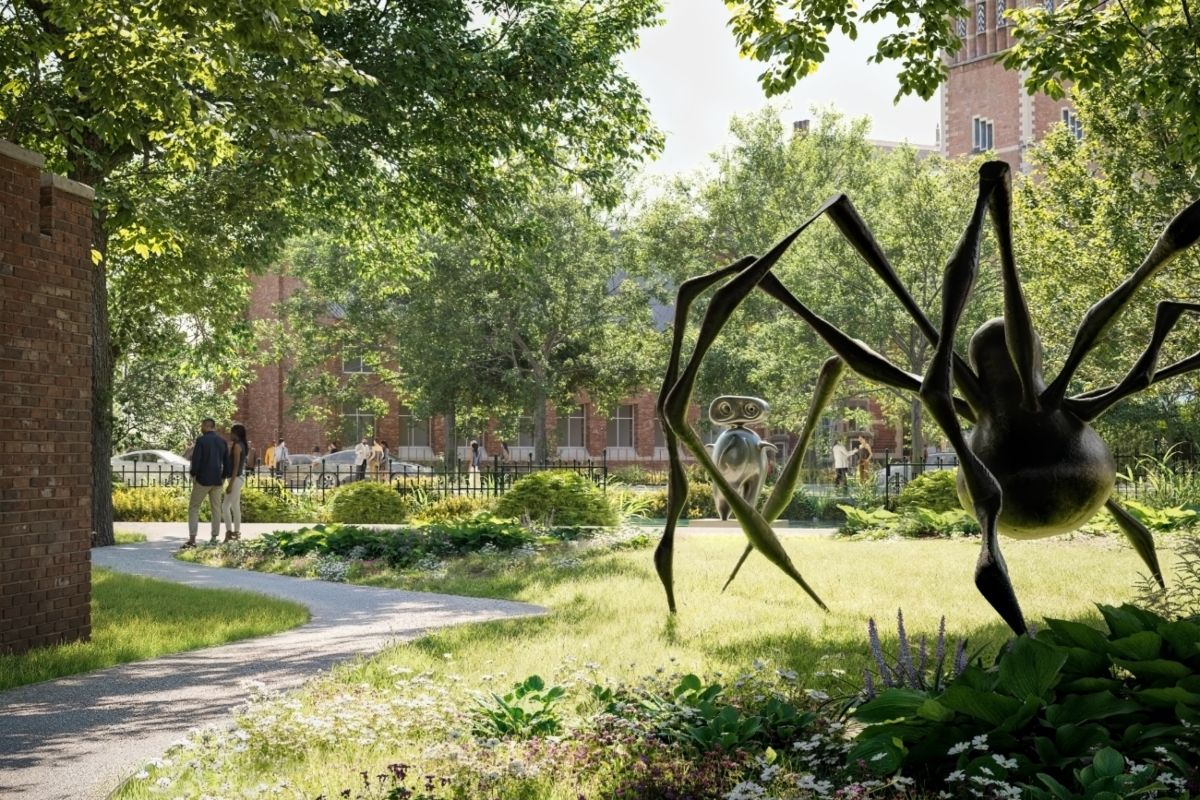 Artist impression van de Rijksmuseum-beeldentuin voor internationale beeldhouwkunst