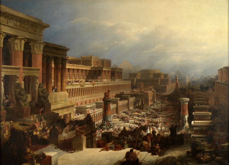 De Israëlieten verlaten Egypte - David Roberts (1828)