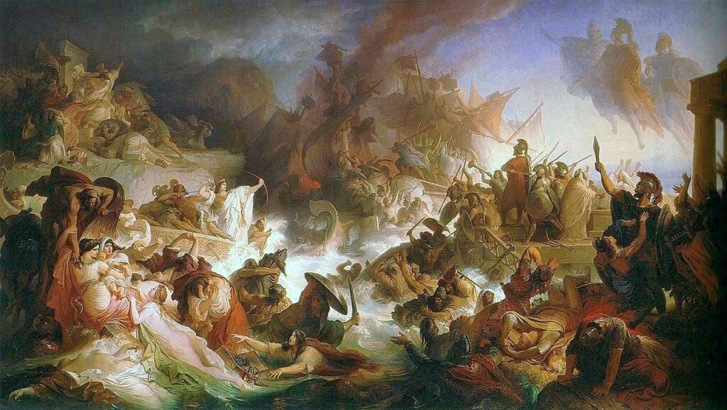 De zeeslag bij Salamis