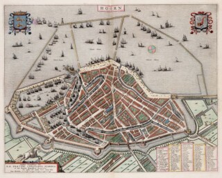 Hoorn in 1649 volgens Johannes Blaeu