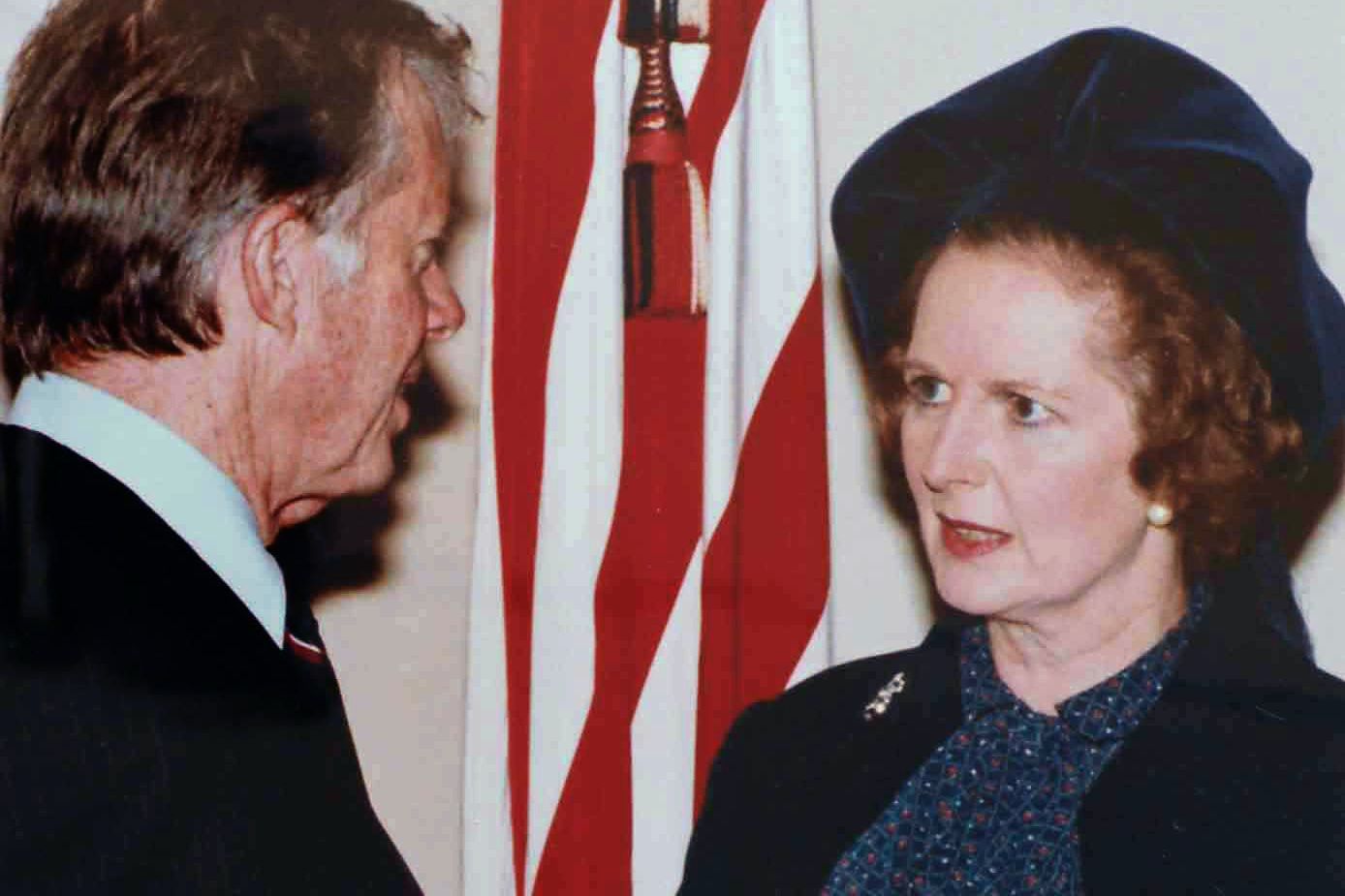 Margaret Thatcher en president Jimmy Carter in 1979