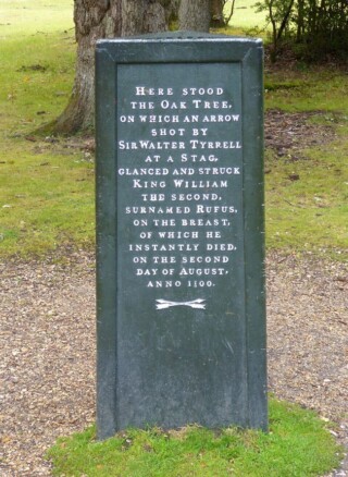 Rufus Stone, gedenksteen voor William II (Rufus)