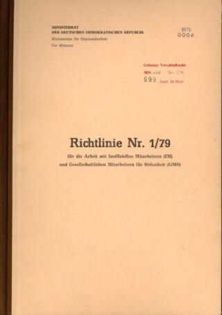 Stasi - Richtlinie Nr. 1-79