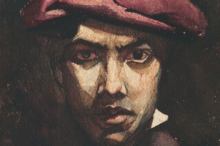 Jan Toorop, Zelfportret met rode baret, 1881