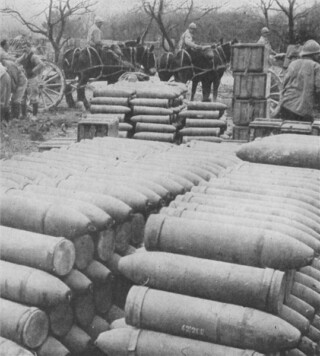 Frans munitiedepot in de omgeving van Verdun