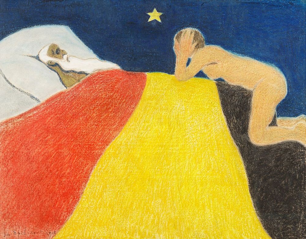De dood van koning Leopold II - Léon Spilliaert, 1910.