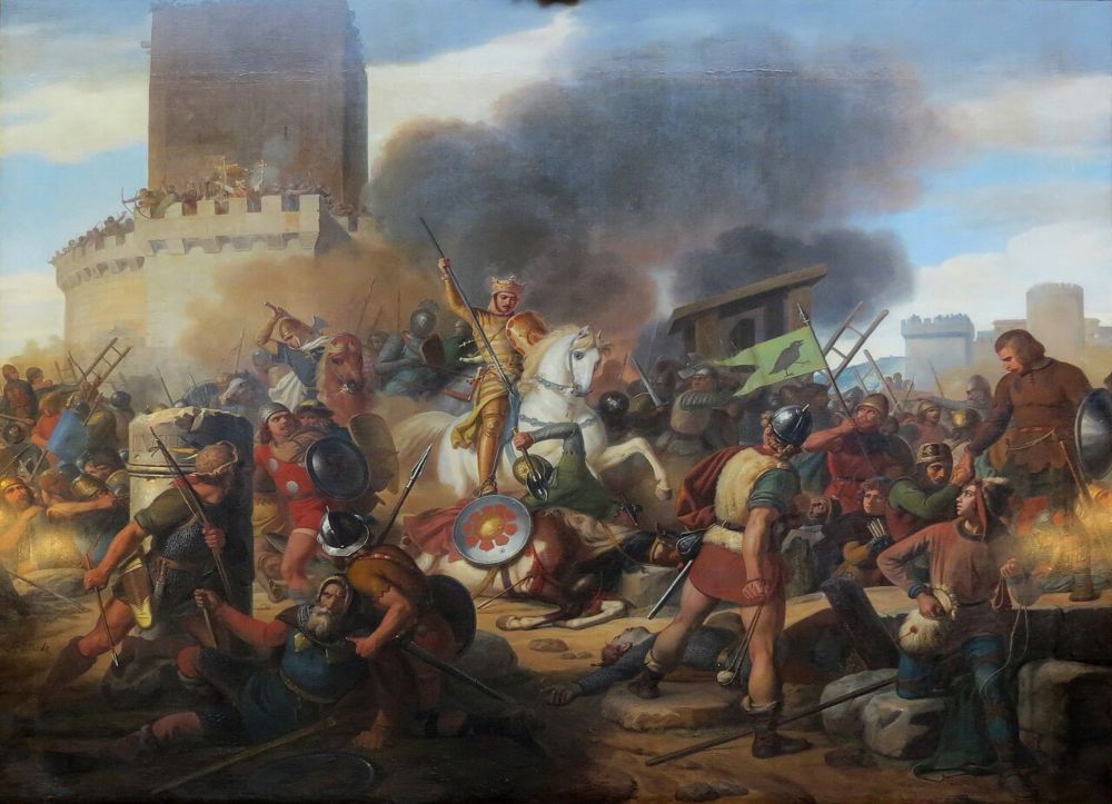 Graaf Odo van Parijs verdedigt Parijs tegen de Vikingen, 885/86