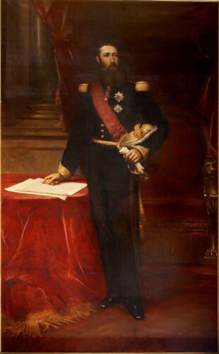 Koning Leopold II in 1875, geportretteerd door Louis Gallait