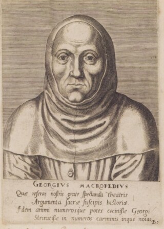 Portret van Macropedius door Philip Galle (1572)
