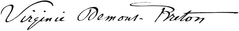 Handtekening van Virginie Demont-Breton