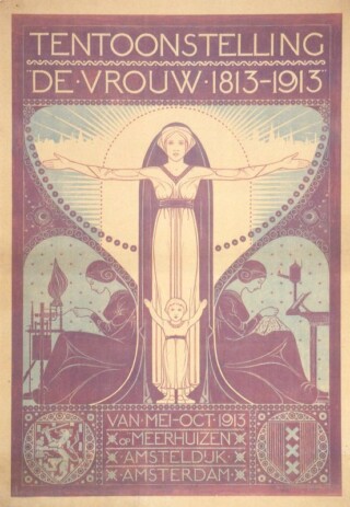 Poster van de tentoonstelling 'De vrouw 1813-1913