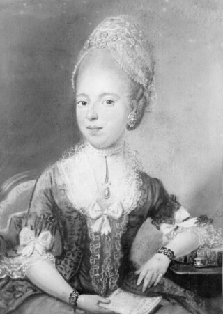 Huwelijksportret van Anna van der Aar de Sterke