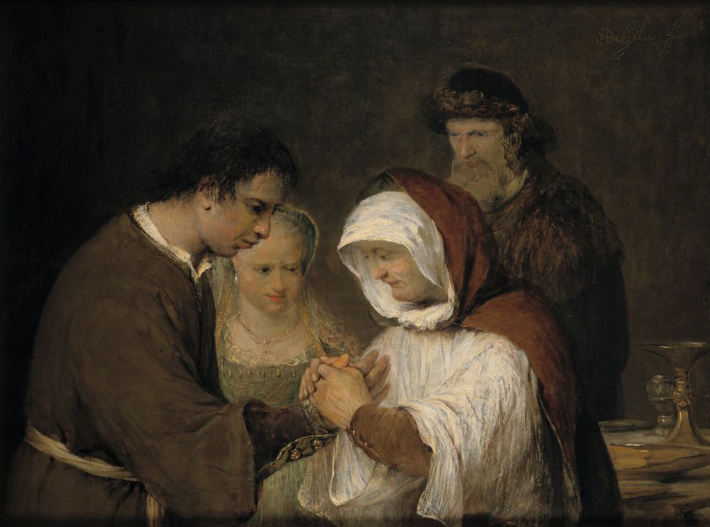 Anna verwelkomt Tobias en Sara - Arent de Gelder, ca. 1705