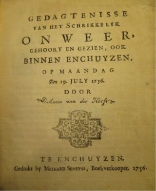 Gedagtenisse van het schrikkelyk onweer
