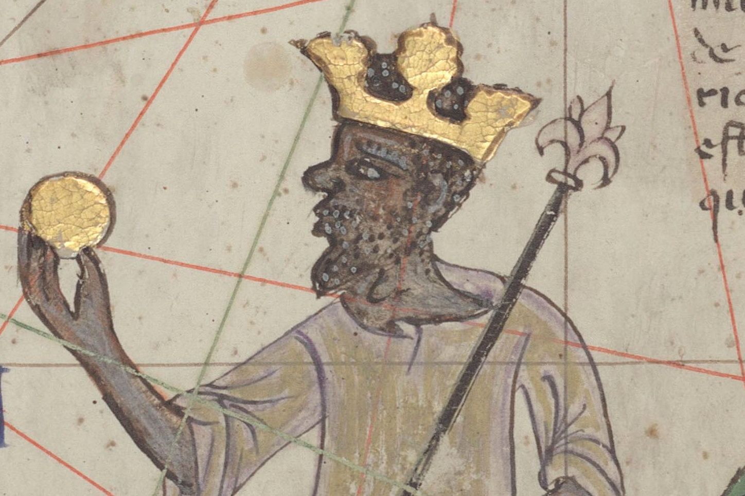 Mansa Moussa in de Catalaanse Wereldatlas (1375)