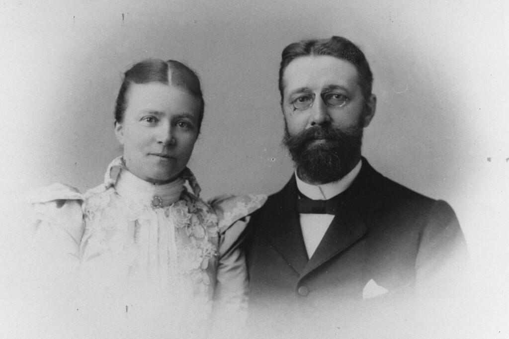 Max Wilhelm Carl Weber en Anna Weber-van Bosse, circa 1890.