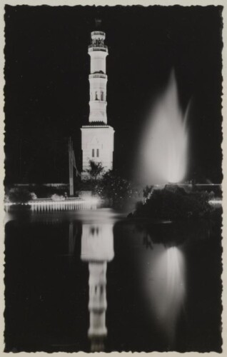 Minaret van de Grote Moskee te Medan, 1937