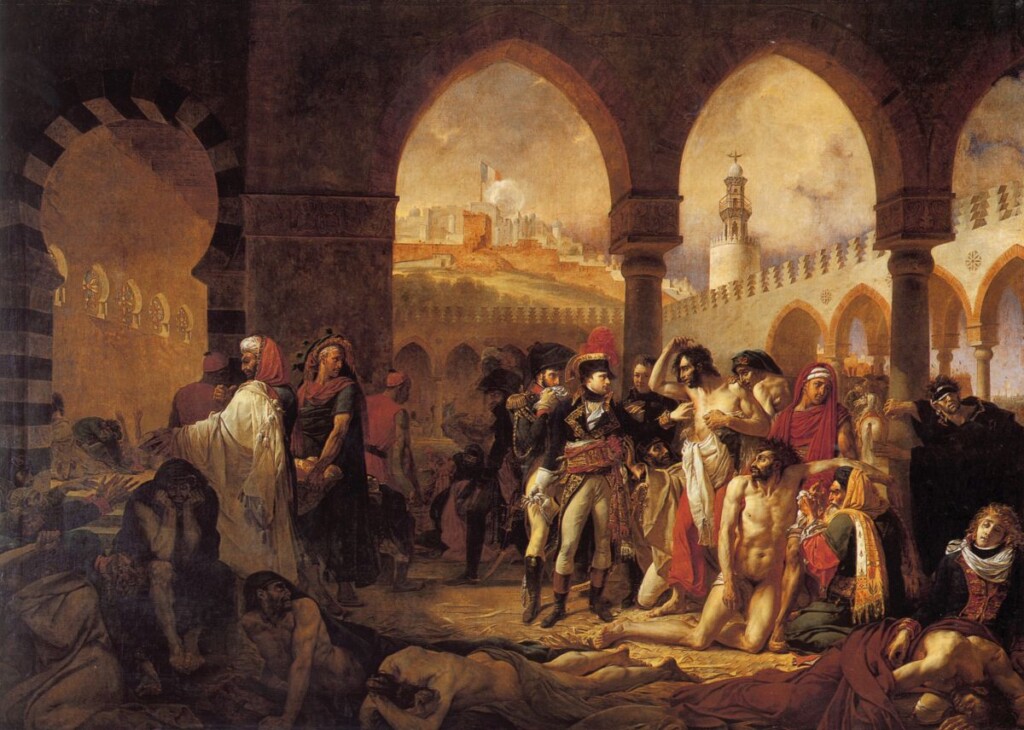 Bonaparte bezoekt het pesthuis in Jaffa