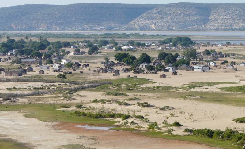 De baai Saint-Augustin op Madagaskar waar de vloot van Cornelis de Houtman in 1597 landde.