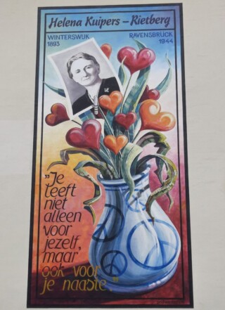 Muurschildering van Tante Riek