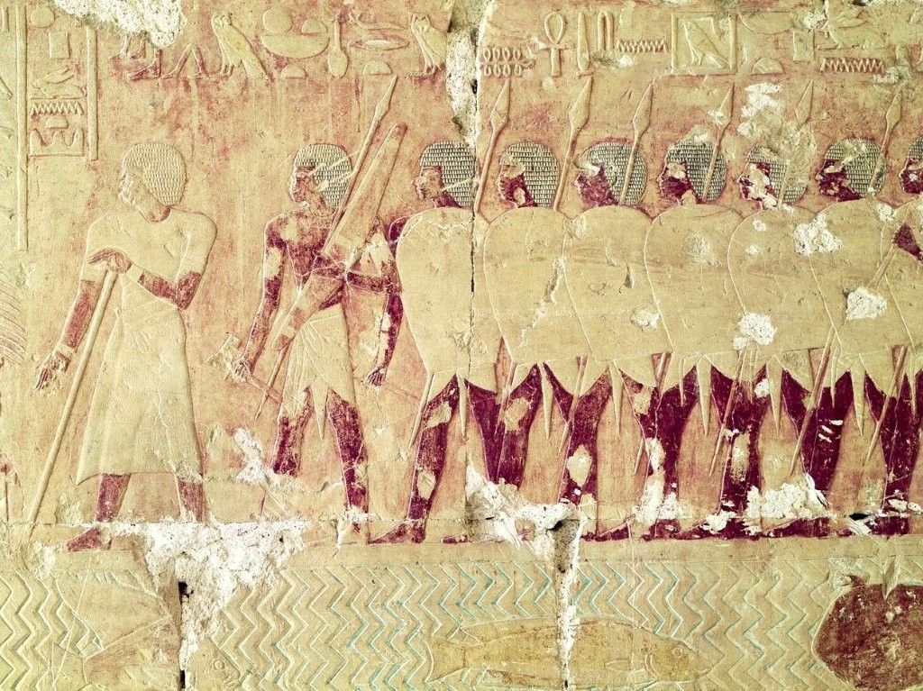 Reliëf uit Hatsjepsoets dodentempel (Deir-el-Bahari)