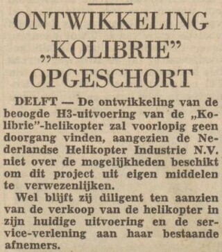kolibri heikopter krant