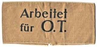 Armband van een arbeider die in dienst was bij Organisation Todt