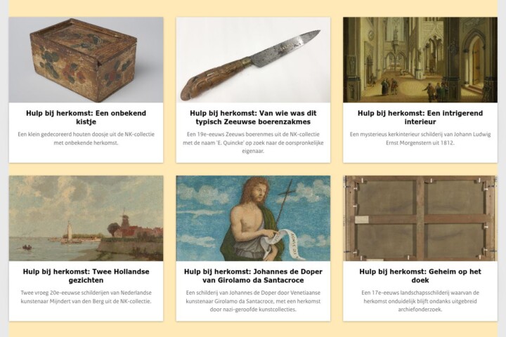 Enkele objecten uit de NK-collectie