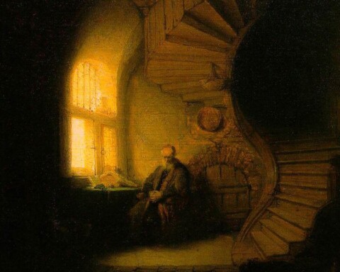 Mediterende filosoof - Toegeschreven aan Rembrandt van Rijn