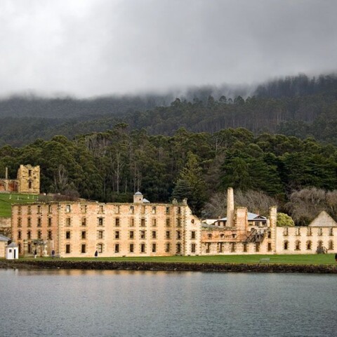 De ruïnes van de strafgevangenis van Port Arthur.