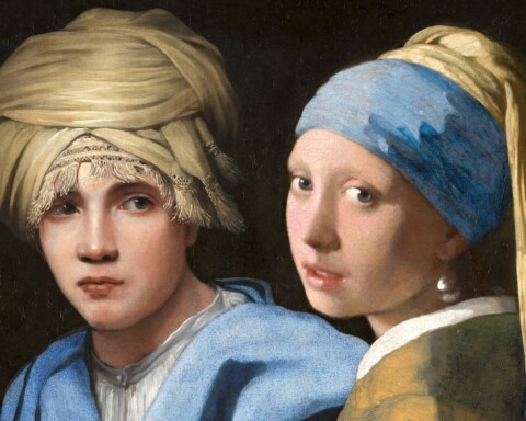 Jongen met een tulband (ca. 1658-1661) van Michael Sweerts naast Johannes Vermeers Meisje met de parel (ca. 1665).