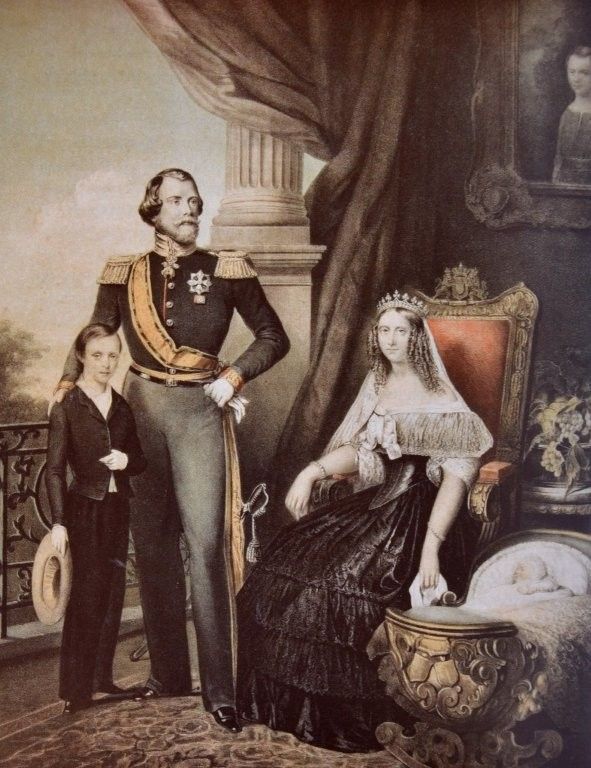 Willem III familieportret ca. 1851
