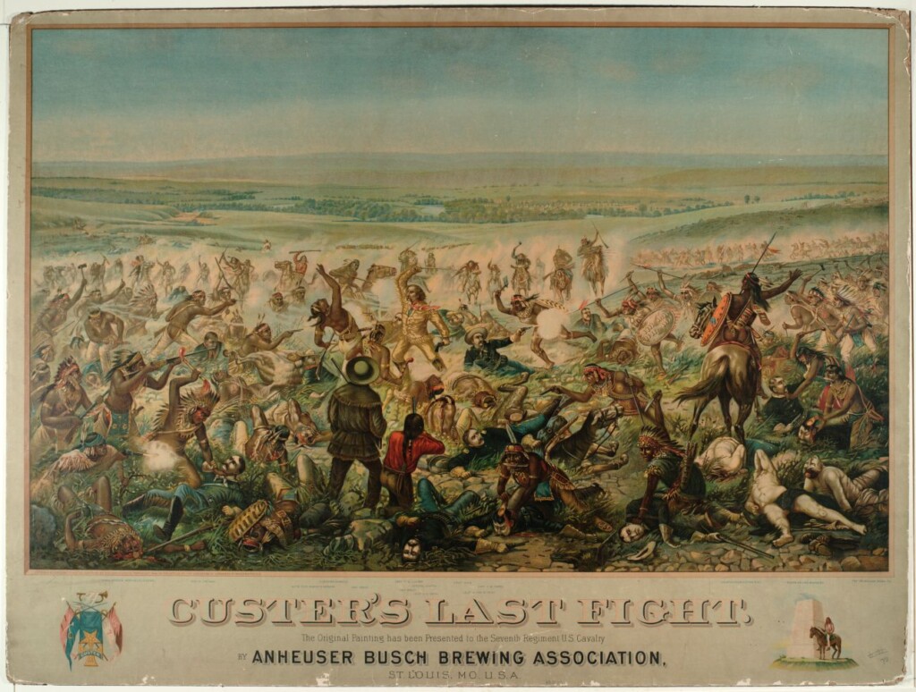 Reproductie van Custer's Last Fight van Cassilly Adams