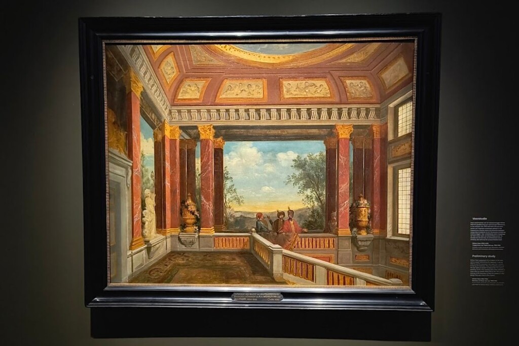 Voorstudie voor de reconstructie van de grote trapschildering