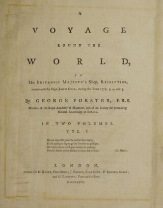 A Voyage Round the World forster