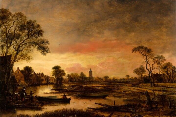 Aert van der Neer, Rivierlandschap, 1650